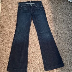 7 For All Mankind Dark Blue Flare Jeans